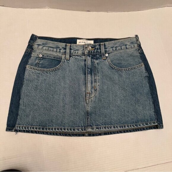 SLVRLAKE BNWOT Re-Worked Mini Skirt -Great Divide Sz 27 - Picture 2 of 12